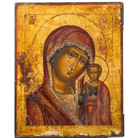Icône de la Mère de Dieu de Kazan, vente d'art Russe